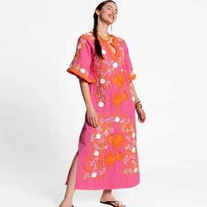 Frances Valentine Peacock Caftan Dress